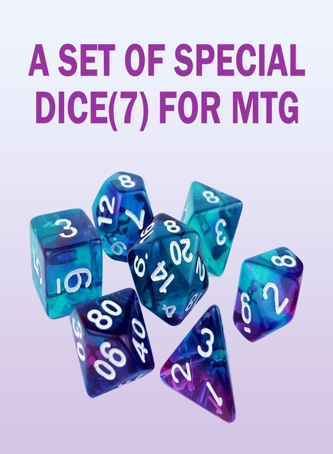 Extalas MTG Playmat TCG Playmat -Includes Storage Tube and 7 Dice-Experience Top-Tier Quality and Edge-Locking Waterproof and Non-Slip Mat! (playmat Without Zones, 1-Pretty Purple Fluorescence) - Image 3